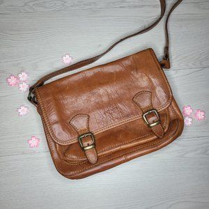 Vintage I Medici Firenze Tan Leather Messenger Crossbody Bag